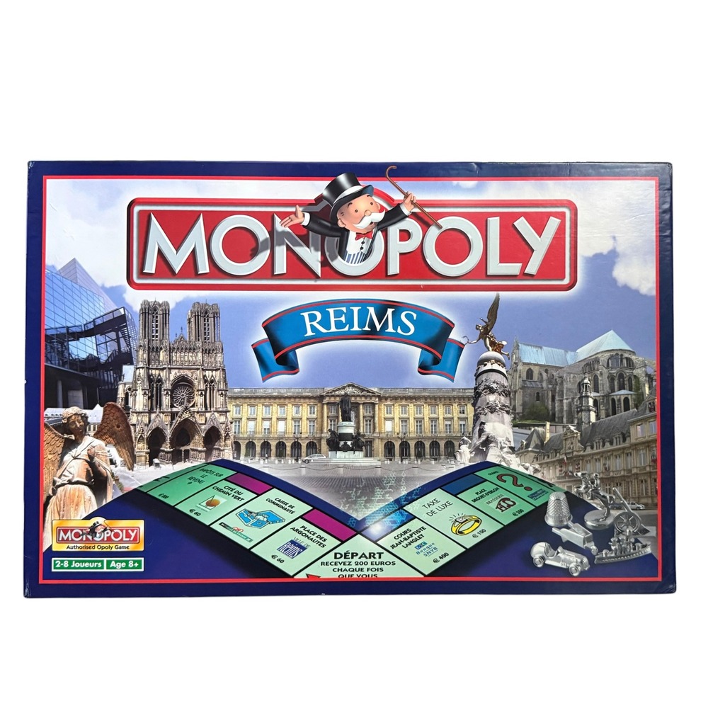 Monopoly Board Game Reims Edition 2003 Vintage French Language